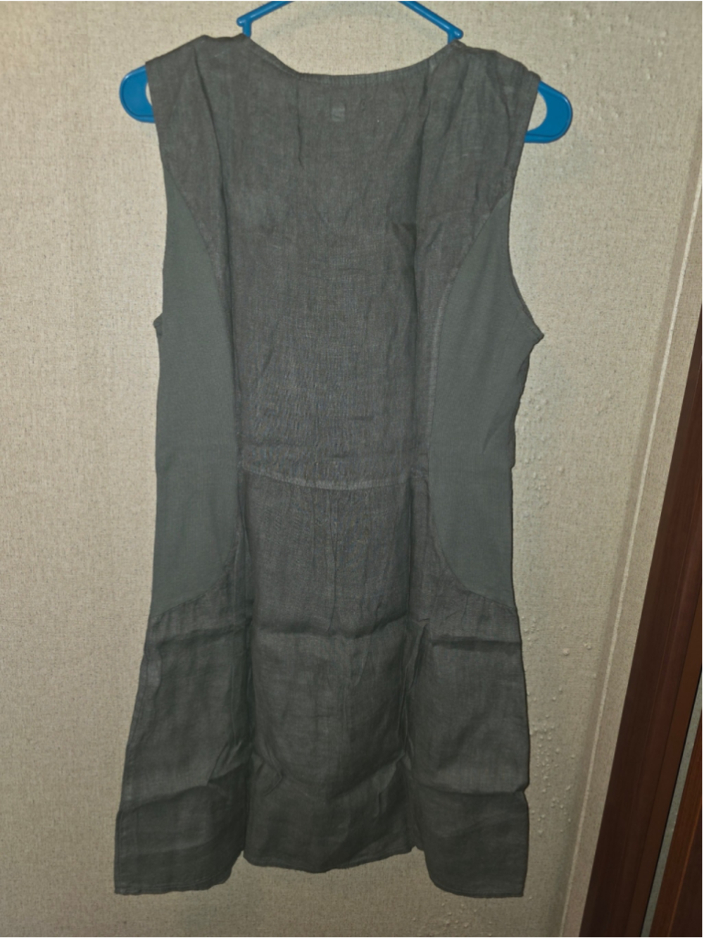 Women's Lina Tomei Grey olive Mini Dress with Silver Embellishments, Size M chic - Picture 3 of 3